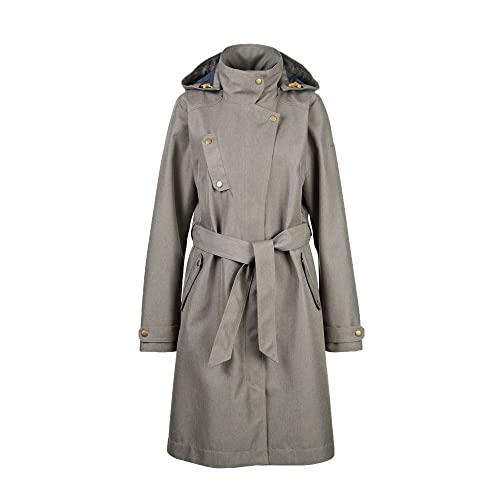 Finside W Taria Beige-Grau - Wasserdichter atmungsaktiver Damen Trenchcoat, Größe 40 - Farbe Timberwolf von Finside