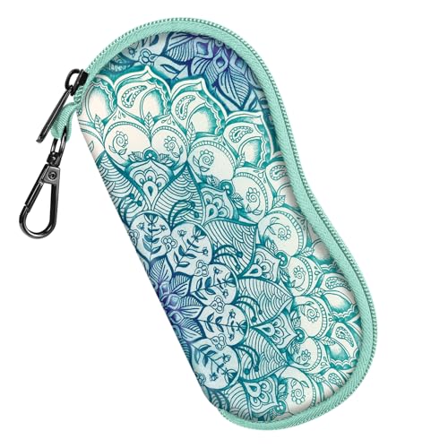 FINTIE (Emerald Illusions – Brillenetui mit Karabiner, ultraleichtes, tragbares Neopren-Reißverschluss-Sonnenbrillen-Etui, Smaragd-Illusionen, One Size FINTIE (Emerald Illusions – Brillenetui mit Karabiner, ultraleichtes, tragbares Neopren-Reißverschluss-Sonnenbrillen-Etui, Smaragd-Illusionen, One Size von FINTIE