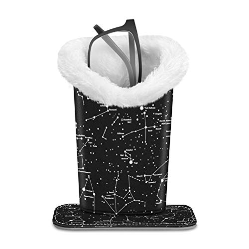 FINTIE Brillenhalter mit Plüschfutter, Brillenständer, kratzfest, für Schreibtisch, Nachttisch, Büro, Constellation, 5.51*3.94*3.54 von FINTIE