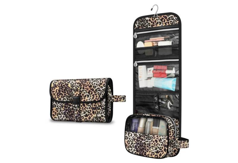 Fintie Kulturbeutel Tragbare Kulturtasche Kosmetiktasche Reisetasche, Große wasserdichte, Aufhängen Make-up Organizer Stauraum Tasche für Damen Mädchen von Fintie