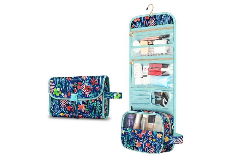Fintie Kulturbeutel Tragbare Kulturtasche Kosmetiktasche Reisetasche, Große wasserdichte, Aufhängen Make-up Organizer Stauraum Tasche für Damen Mädchen von Fintie