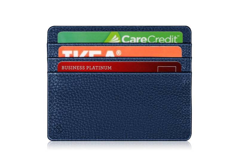 Fintie Mini Geldbörse Flache Kartenetui Ausweishülle, Premium Kunstleder RFID Schutz, Slim Geldbeutel Kreditkartenetui mit ID-Fenster & Schnellzugriff-Fach von Fintie