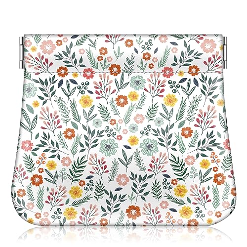 Fintie Portemonnaie Damen Klein, Premium Kunstleder Geldbörse Geldbörse Geldbeutel Portemonnaie Klein Coin Purse Münzgeldbörse Münzbeutel Schlüsseletui für Damen, Frühlingblume von FINTIE