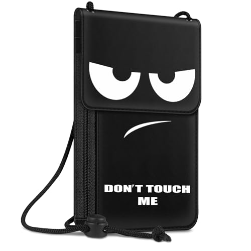 Fintie Brustbeutel, Reisepass Tasche RFID-Blockierung Reisegeldbeutel Umhängebeutel Handytasche aus Premium Kunstleder für Herren Damen Kinder Jungen Mädchen, Don't Touch von FINTIE