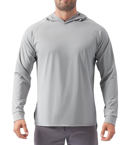 Fioboc Smoothblend Kapuzenpullover mit geteiltem Saum, S-4XL, Classic-fit-grey, Large von Fioboc