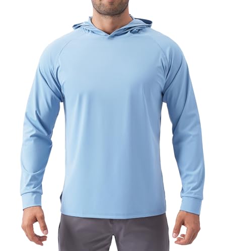 Fioboc Smoothblend Kapuzenpullover mit geteiltem Saum, S-4XL, Klassische Passform, Blau, Medium von Fioboc