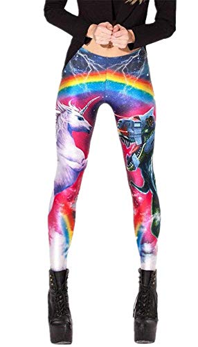 Aventy Damen Einhorn Regenbogen Digital Printed Tight Leggings Stretchy Hose Skinny Pants Workout, Unicorn Rainbow, One size Aventy Damen Einhorn Regenbogen Digital Printed Tight Leggings Stretchy Hose Skinny Pants Workout, Unicorn Rainbow, One size von Fioeyr