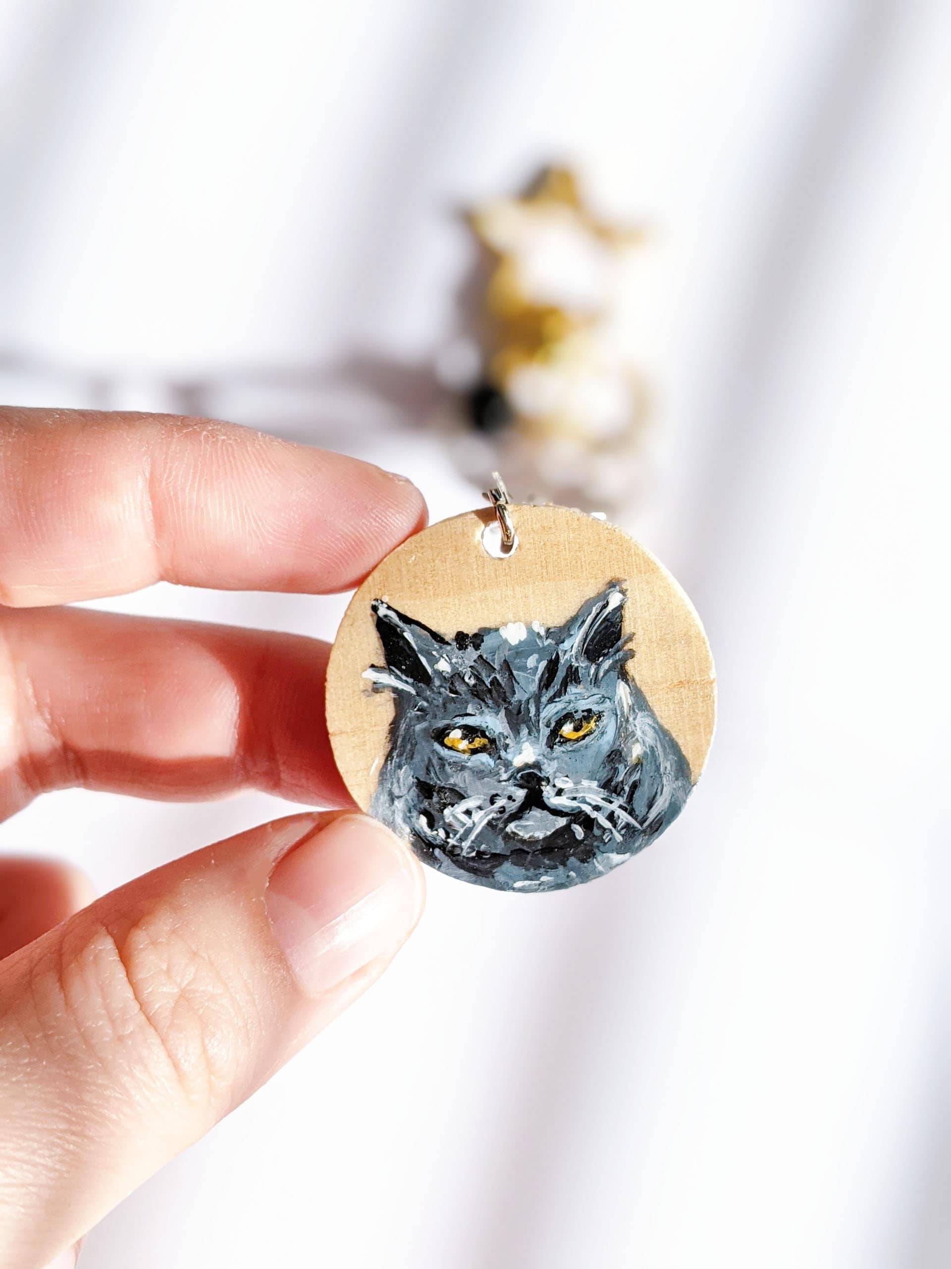 Benutzerdefinierte Handgemalte Katze Schlüsselbund, Acryl Kleines Haustier Porträt, Handgefertigtes Niedliches Charme Geschenk, Erinnerung Für Benutzerdefinierte Handgemalte Katze Schlüsselbund, Acryl Kleines Haustier Porträt, Handgefertigtes Niedliches Charme Geschenk, Erinnerung Für von FiolettaArts