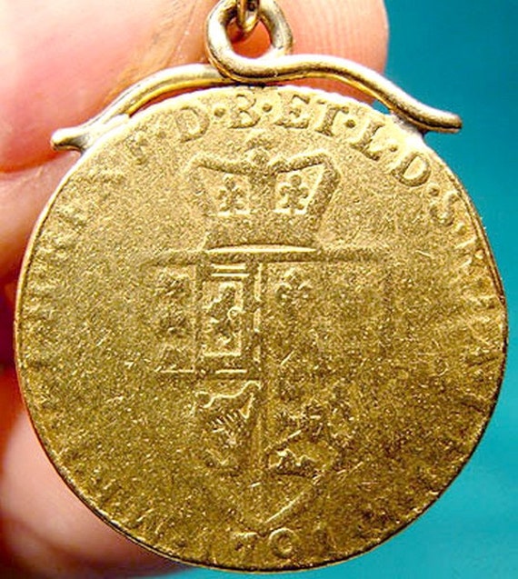 George Iii 1791 Spade Guine Münze Halskette Anhänger Echte 22K Gold Fob George Iii 1791 Spade Guine Münze Halskette Anhänger Echte 22K Gold Fob von FionaKennyAntiques