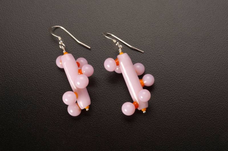 Rosa Chromosom Ohrringe Rosa Chromosom Ohrringe von FionaglassJewelry