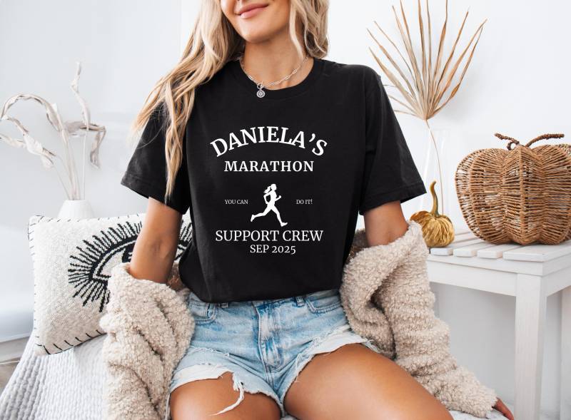 Benutzerdefinierte Marathon Support Crew Shirt, T-Shirt, Benutzerdefinierte Crew, Eu von FiorasBoutique
