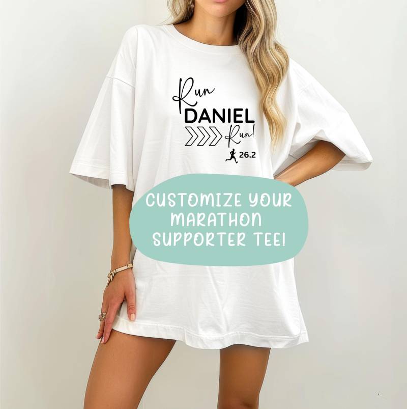 Benutzerdefinierte Marathon Support Crew Shirt, T-Shirt, Benutzerdefinierte Crew, Eu von FiorasBoutique