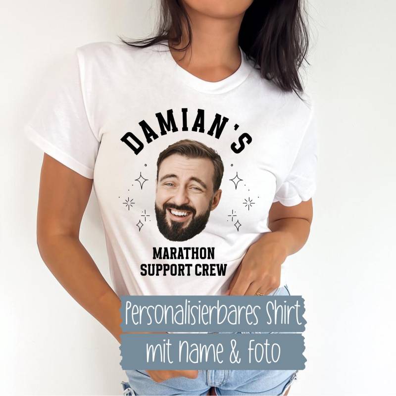 Personalisiertes Marathon Shirt Mit Foto, Anfeuern T-Shirt, Motivationsshirt, Support Crew Shirt, Halbmaraton, Fan von FiorasBoutique