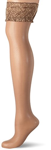 Fiore Damen Milena/Obsession Halterlose Strümpfe, 20 DEN, Braun (Tan 014), Large (Herstellergröße:4) von Fiore