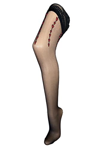 Fiore Judy 20DEN Halterlose Strümpfe Schwarz S-XL Damenstrümpfe Nylons Spitze (XL (5) 48-50) von Fiore