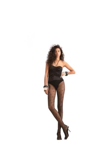 Fiore THE ROYAL Strumpfhose -Herzen- gemusterte Feinstrumpfhose 20 DEN Glamour (L) von Fiore