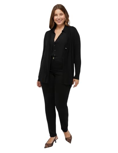 Fiorella Rubino: Cardigan aus Viskose LENZING ECOVERO Schwarz L Autumn Winter 24 von Fiorella Rubino