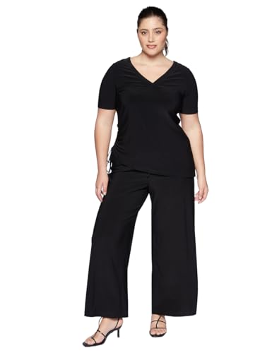 Fiorella Rubino: T-Shirt mit Tunnelzug an der Seite Schwarz S Spring Summer 24 von Fiorella Rubino