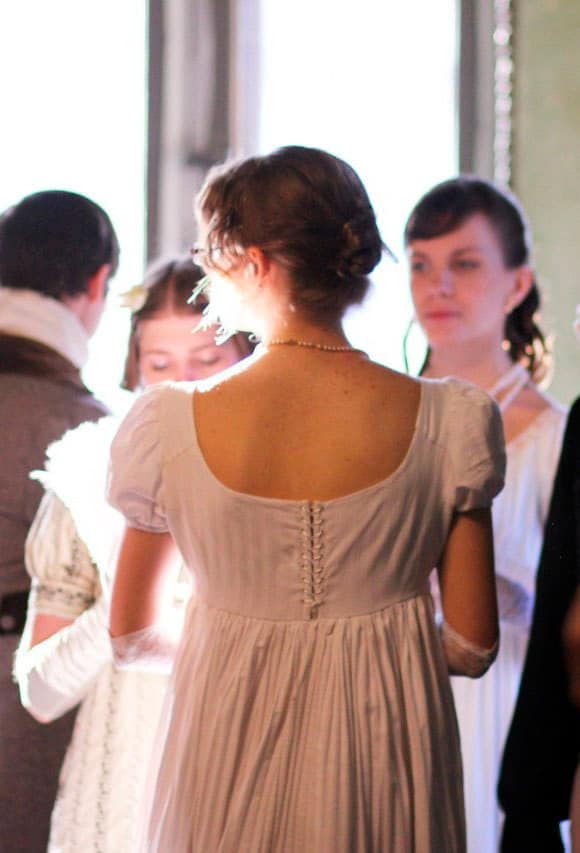 Regency Kleid, Jane Austen Ballwear, Weiße Baumwolle Hohe Taille Regency Kleid, Jane Austen Ballwear, Weiße Baumwolle Hohe Taille von FiorentinaCostuming