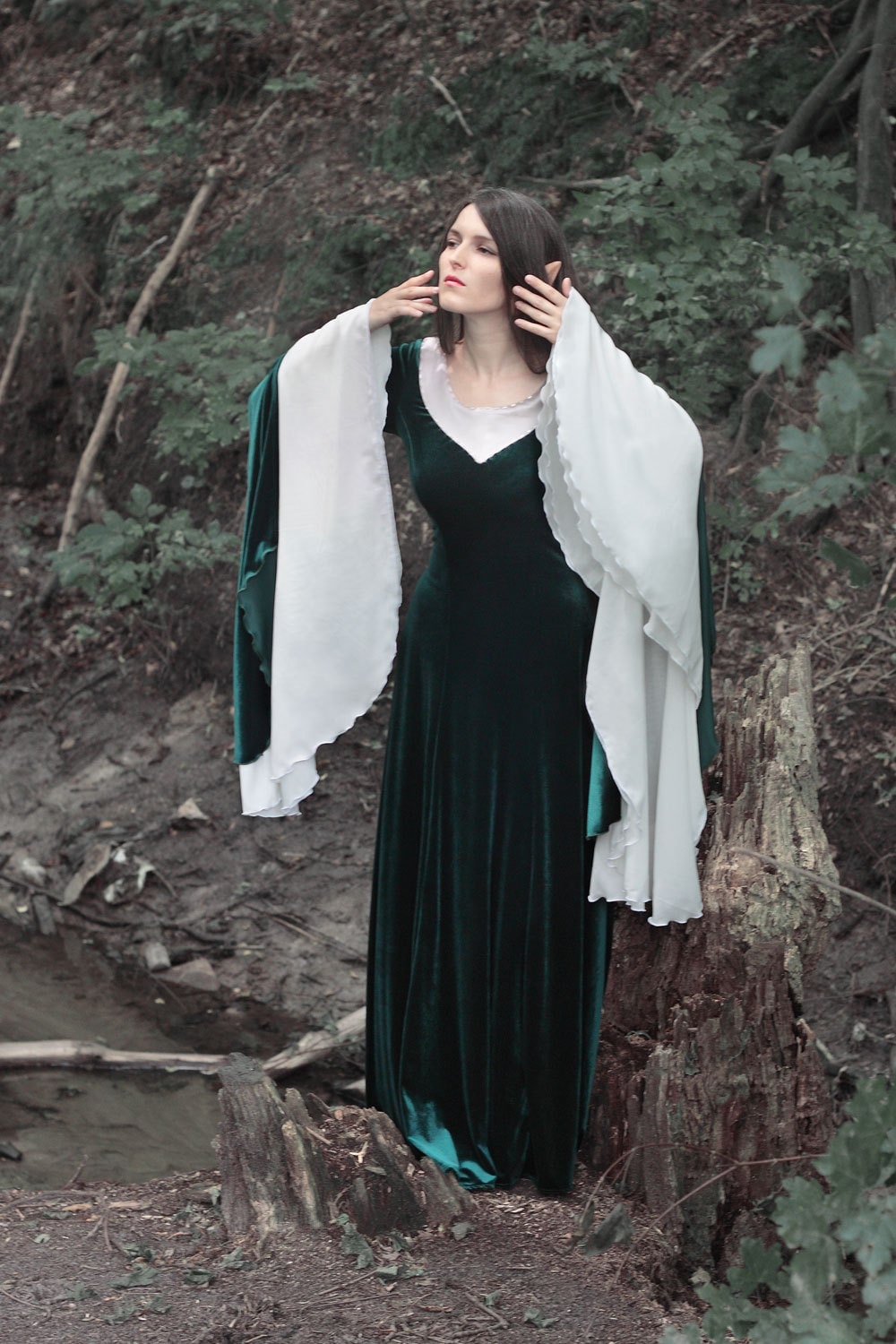 Smaragd Elfenkleid, Hochzeitskleid, Pre-Raphaelites Kleid Smaragd Elfenkleid, Hochzeitskleid, Pre-Raphaelites Kleid von FiorentinaCostuming