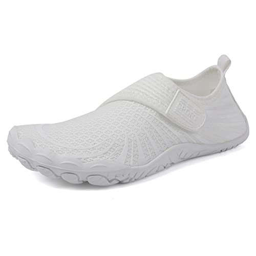 Fiorky Aqua-Schuhe, rutschfeste Laufschuhe, schnell trocknende Surfschuhe, atmungsaktiv, verschleißfest, Outdoor-Zubehör for Damen und Herren (43 weiß) von Fiorky