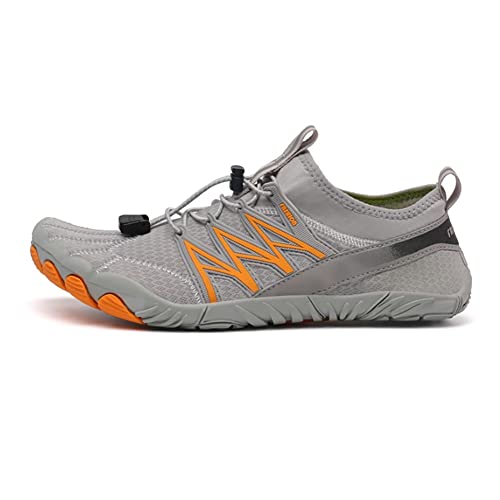 Fiorky Aqua-Schuhe, schnell trocknende Tauch-Sneaker, atmungsaktive Trekking-Watschuhe, verschleißfeste Outdoor-Zubehör for Seewanderungen (41 grau orange) von Fiorky