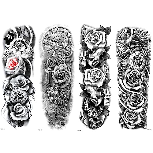 Fiorky Art Sticker Kit Mystic Totem Fake Tattoo Wasserdicht Fake Tattoos Temporärer Körper Körper Arm Temporäres Tattoo for Männer Frauen for Jungen Mädchen Paar Liebhaber Tattoo Kits von Fiorky