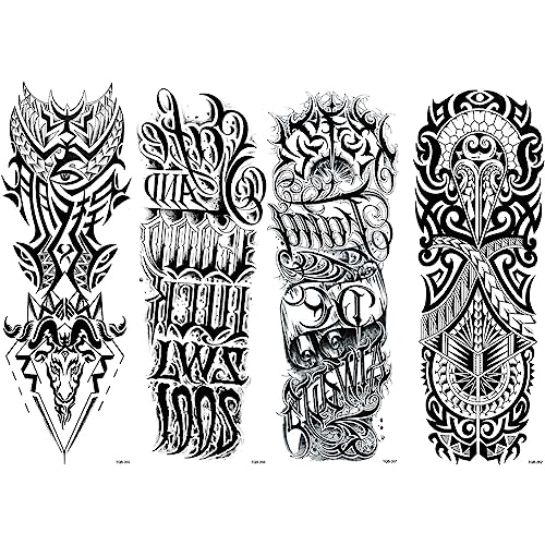 Fiorky Art Sticker Kit Mystic Totem Fake Tattoo Wasserdicht Fake Tattoos Temporärer Körper Körper Arm Temporäres Tattoo for Männer Frauen for Jungen Mädchen Paar Liebhaber Tattoo Kits von Fiorky