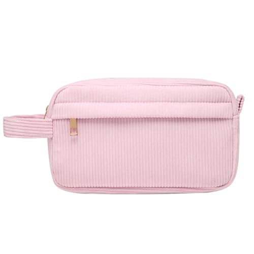 Fiorky Cord -Bleistiftkoffer Make -up -Tasche große Kapazität for Erwachsene Teenager (rosa) von Fiorky