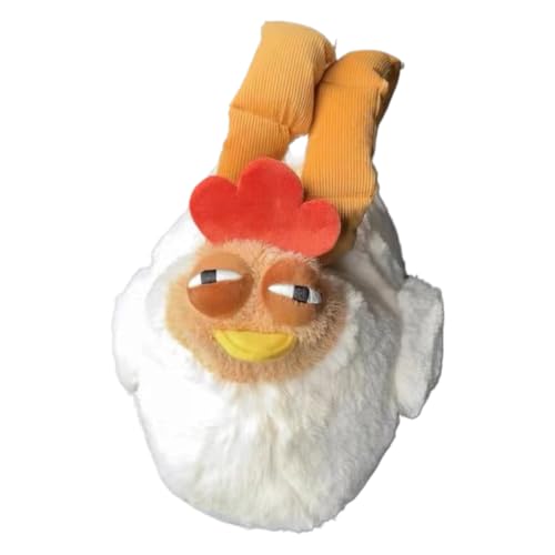 Fiorky Damen-Tasche mit hässlichem Huhn, Reißverschluss, schläfrige Augen, Hühnertasche, kreative Handtasche in Hühnerform, Geburtstagsgeschenke for Mädchen von Fiorky