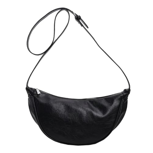 Fiorky Damen-Umhängetasche, kleine Umhängetasche, Leder, Umhängetasche, lässige Umhängetasche, Hobo-Tasche, vielseitige Halbmond-Tasche, stilvolle Geldbörse for Mädchen von Fiorky