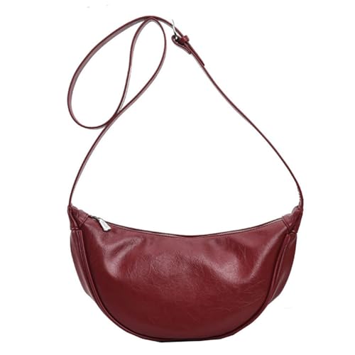 Fiorky Damen-Umhängetasche, kleine Umhängetasche, Leder, Umhängetasche, lässige Umhängetasche, Hobo-Tasche, vielseitige Halbmond-Tasche, stilvolle Geldbörse for Mädchen von Fiorky