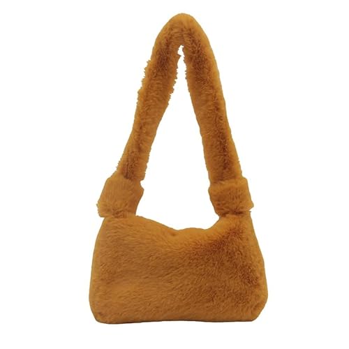 Fiorky Damen-Umhängetasche aus Plüsch, pelzige, flauschige Handtasche, Einkaufstasche mit Reißverschluss, einfarbig, kleine Geldbörse for Geschäftsreisen Fiorky Damen-Umhängetasche aus Plüsch, pelzige, flauschige Handtasche, Einkaufstasche mit Reißverschluss, einfarbig, kleine Geldbörse for Geschäftsreisen von Fiorky