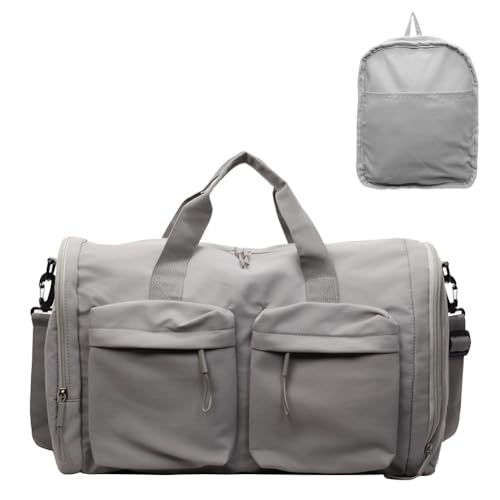 Fiorky -Duffelbeutel, Faltbare Übernacht -Wochenendbeutel for Frauen, nasse Trockenabschlauch Beutel große Kapazität Fahrt Handtasche wasserdichtes Leichtgewicht von Fiorky