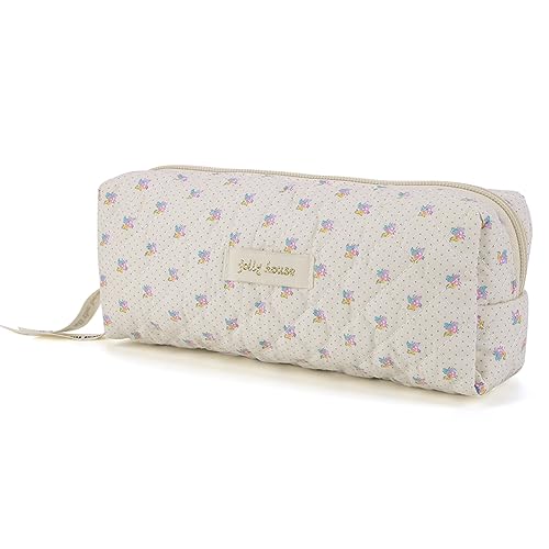 Fiorky Gepolsterte Damen-Clutch mit Reißverschluss, Make-up-Organizer, Baumwolle, Blumenmuster, großes Fassungsvermögen, Aufbewahrungstaschen-Set for Damen und Mädchen (Stil Vier) von Fiorky