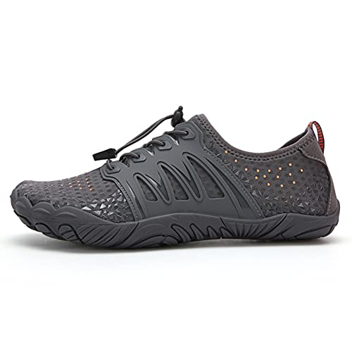 Fiorky Indoor-Sportschuhe for Herren und Damen, Turnschuhe, rutschfest, elastisches Band, weiche Sohle for Workout, Turnschuhe, Fitness-Schuhe (37 grau) von Fiorky