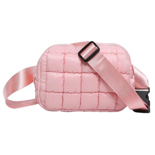 Fiorky Kleine Umhängetasche, Umhängetasche, Brusttasche, Umhängetasche für Männer und Frauen, Umhängetasche, gesteppt, mit Reißverschluss,Polsterung, Gürteltasche,einfarbig,kariert,gesteppte von Fiorky