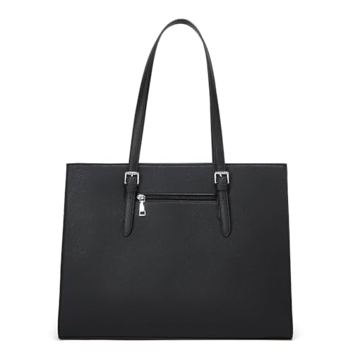 Fiorky Laptoptasche, große Kapazität, Handtasche, Umhängetasche, Arbeitstasche for Damen (schwarz) von Fiorky