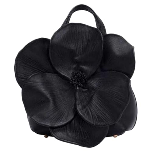Fiorky Mini-Clutch mit Blumenmuster, PU-Leder, Blumen-Abendhandtasche for Damen (schwarz) von Fiorky