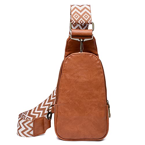 Fiorky Modische Hüfttasche, lässige Reise-Bauchtasche, modische Damen-Umhängetasche, Verstellbarer Riemen, Leder-Hüfttaschen, Kleiner Sling-Rucksack for Outdoor, Training, Reisen, Mini-Reise von Fiorky