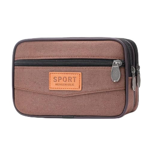 Fiorky Münzbeutel for Herren und Damen, Münzgeldbörse for Herren, Outdoor-Sport, Hüfttasche, Geldtasche, schlanke Geldbörse aus Segeltuch mit Mehreren Taschen, Reißverschluss, Münzgeldbörse von Fiorky