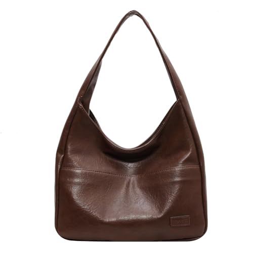 Fiorky Retro-Tragetasche Mit Großem Fassungsvermögen, Vielseitige Tasche Mit Griff Oben, Retro-Hobo-Tasche, Outdoor-Reisetasche, Damen-Umhängetasche Aus Leder von Fiorky