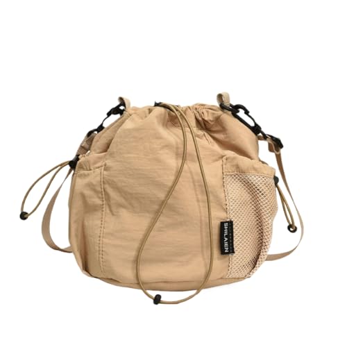 Fiorky Small Slings Bag for Frauen Kordelstring Crossbody Tasche Nylon -Einkaufstaschen mit inneren Fächern for Frauen Männer Draw String Telefon Geldbeutel Brieftaschen for Reisebläserinnen von Fiorky
