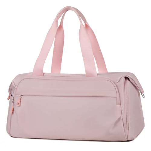 Fiorky Sport-Reisetasche mit Schuhfach, Reisetasche, Verstellbarer Schultergurt, Weekender, Übernachtung, Sport, Handgepäck, Schwimmen, Yoga, Taschen for Damen und Herren (Rosa) von Fiorky