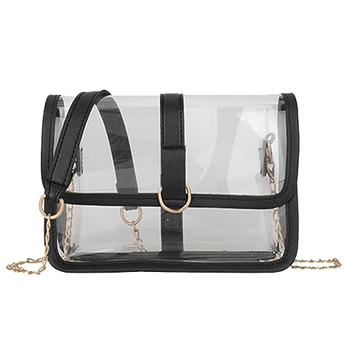 Fiorky Transparente, schicke Umhängetasche, wasserdichte Umhängetasche, durchsichtige PVC-Tasche, abnehmbarer Riemen for Arbeit und Konzert von Fiorky