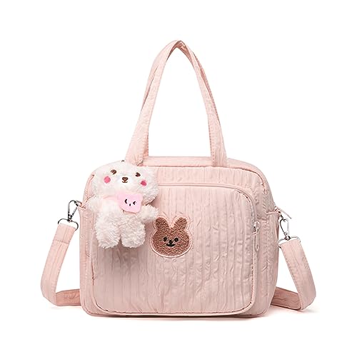 Fiorky Umstandstasche mit Anhänger, Windel-Umstandspakete, multifunktionale Organizer-Reisetasche mit großem Fassungsvermögen (Rosa) von Fiorky