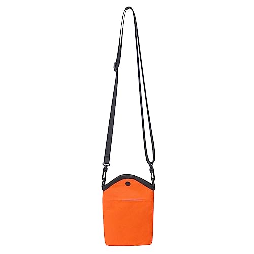 Fiorky Unisex Messenger-Geldbörse, verstellbarer Riemen, kleine Umhängetasche, Magnetverschluss, einfache, lässige kleine quadratische Tasche (Orange) von Fiorky