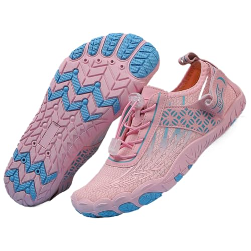 Fiorky Wasserschuhe, leichte Aqua-Schuhe, schnell trocknende Lauf-Sneaker, rutschfeste, ergonomische Gym-Sneaker, atmungsaktiv, for Strand im Freien (41 Pink) von Fiorky