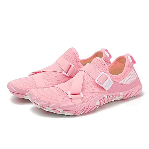 Fiorky rutschfeste Schwimm-Wasserschuhe, schnell trocknende Trekking-Watschuhe, atmungsaktive Wasserschuhe, verschleißfest for Seewanderungen (39 Pink) von Fiorky