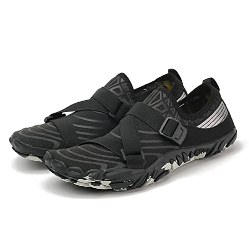 Fiorky rutschfeste Trekking-Watschuhe, atmungsaktive Wasserschuhe, verschleißfeste Laufschuhe, Outdoor-Zubehör for Seewanderungen (Schwarz 38) von Fiorky